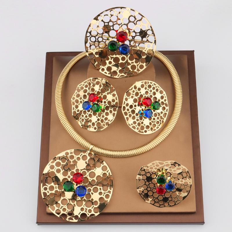 Earrings & Necklace Flower Jewelry Sets For Women Fashion Pendant Bangle Ring Brazilian Gold Plated Bridal African Lady Jewellery, Silver
Earrings & Necklace Flower Jewelry Sets For Women Fashion Pendant Bangle Ring Brazilian Gold Plated Bridal African Lady Jewellery, Silver