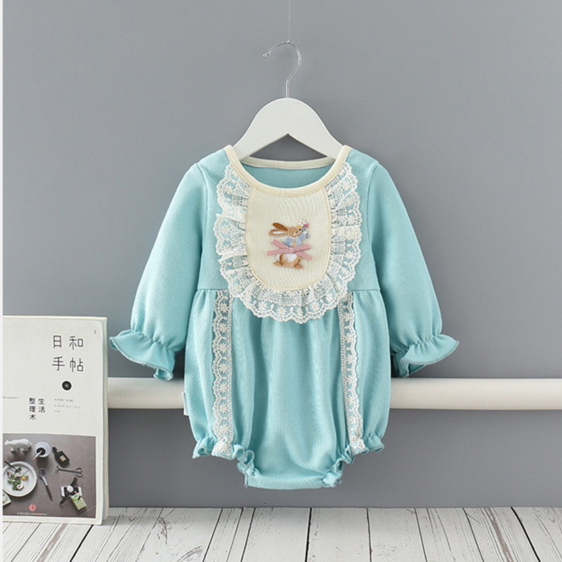 Rompers wholesale Spring Easter Clothes Baby Girl Long Sleeve Romper Lace Rabbit Suit born Jumpsuit E9205 YKRQ, Light green
Rompers wholesale Spring Easter Clothes Baby Girl Long Sleeve Romper Lace Rabbit Suit born Jumpsuit E9205 YKRQ, Light green