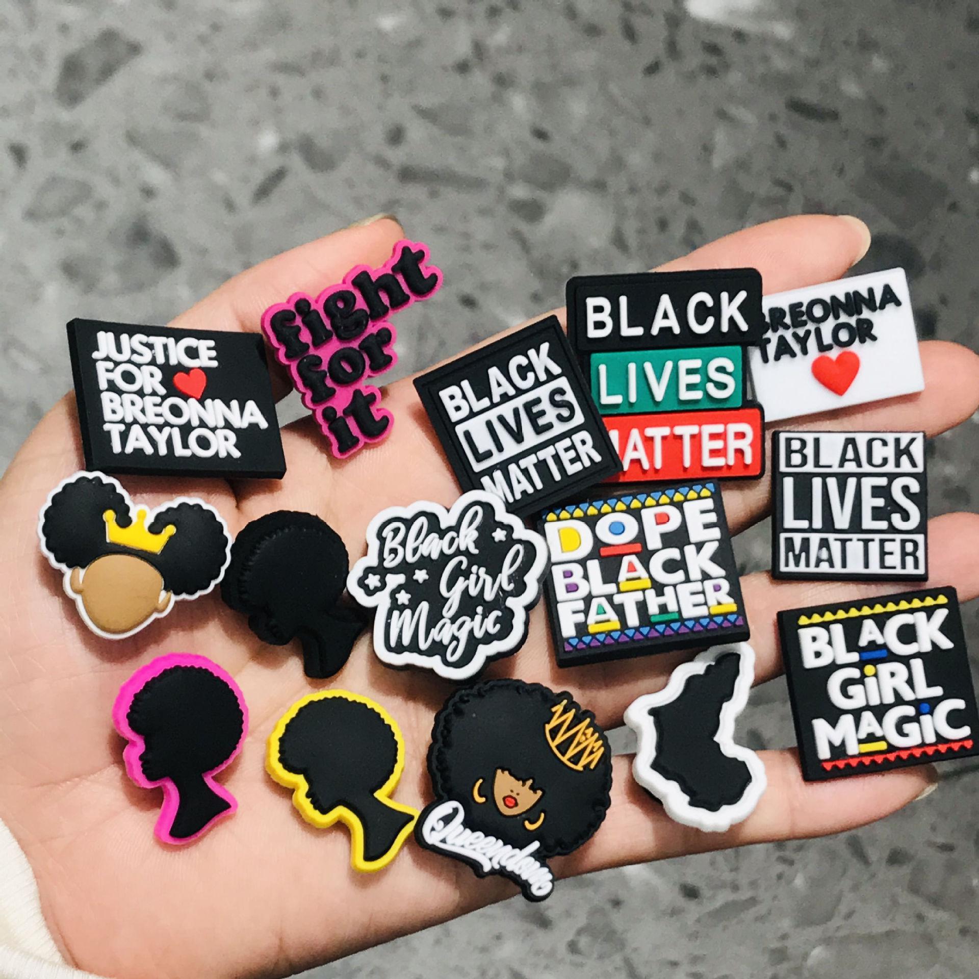 Black cute cartoon PVC Charms Shoe Buckles Action Figure Fit Bracelets Croc JIBZ accessories Wristband girls kids Gift A02 
Black cute cartoon PVC Charms Shoe Buckles Action Figure Fit Bracelets Croc JIBZ accessories Wristband girls kids Gift A02