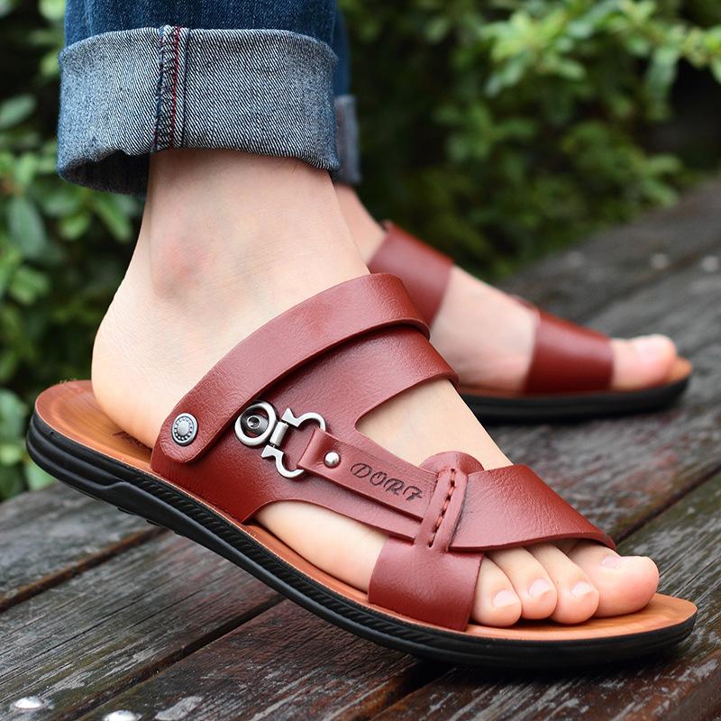 Sandals Summer 2021 Men's Open-toe Are Lightweight, Comfortable And Wear-resistant Anti-skid Trend Beach Shoes Slippers