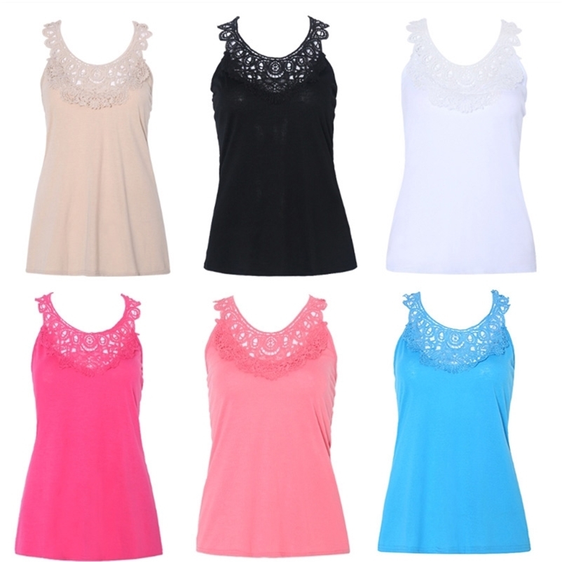 Women' Lace Sleeveless Hollow Out Tank Top Plus Size Solid Patchwork Camis Tanks Summer Spring Tops Female 210524, Rose red
Women' Lace Sleeveless Hollow Out Tank Top Plus Size Solid Patchwork Camis Tanks Summer Spring Tops Female 210524, Rose red
