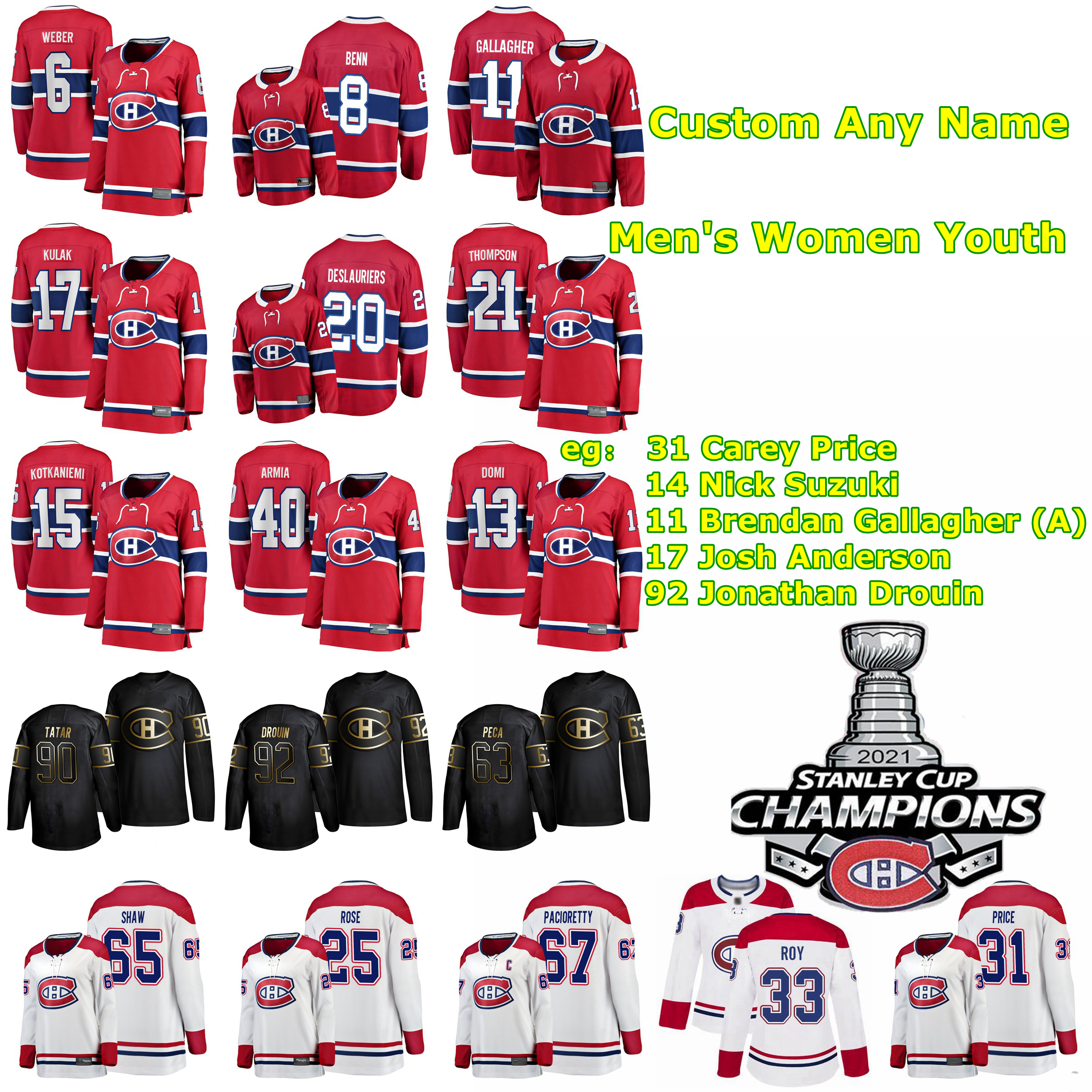 2021 Stanley Cup Champions Montreal Canadiens Ice Hockey Jerseys Joel Armia Jersey Jake Evans Michael Frolik Corey Perry Eric Staal Custom Stitched, Women red home champion logo
2021 Stanley Cup Champions Montreal Canadiens Ice Hockey Jerseys Joel Armia Jersey Jake Evans Michael Frolik Corey Perry Eric Staal Custom Stitched, Women red home champion logo