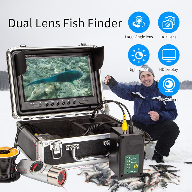 Fish Finder Syanspan Dual Camera Underwater Fishing Double Lamp Night Vision 9" Inch 15M 30M 92 Degrees Sea /Ice
Fish Finder Syanspan Dual Camera Underwater Fishing Double Lamp Night Vision 9" Inch 15M 30M 92 Degrees Sea /Ice