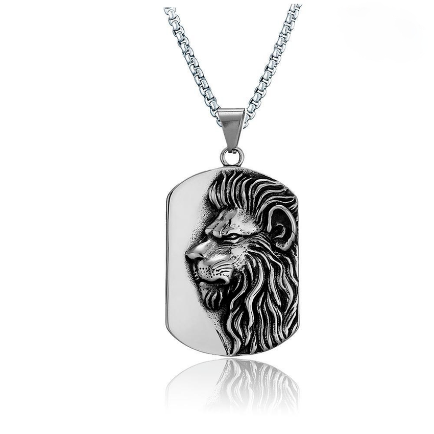 Retro Embossment Lion Pendant Necklace Stainless Steel Retro Celtic Necklaces for men Fashion jewelry will and sandy, Silver
Retro Embossment Lion Pendant Necklace Stainless Steel Retro Celtic Necklaces for men Fashion jewelry will and sandy, Silver