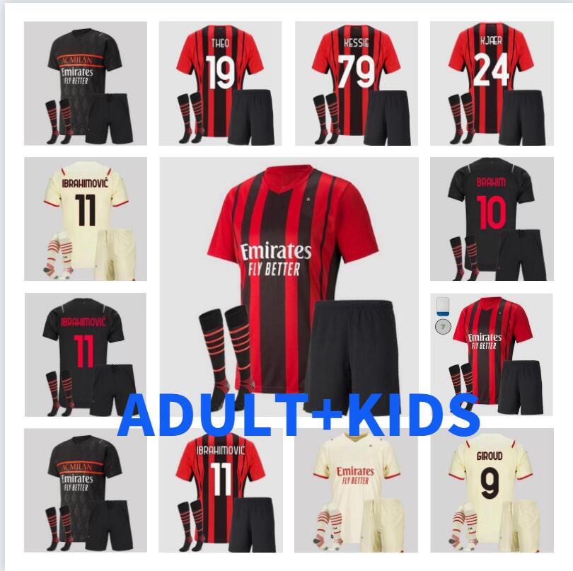 Men kids kit 20 21 AC IBRAHIMOVIC Milan soccer jerseys 2021 PIATEK 120th football shirt PAQUETA BENNACER uniforms third maillot de foot, 21/22
Men kids kit 20 21 AC IBRAHIMOVIC Milan soccer jerseys 2021 PIATEK 120th football shirt PAQUETA BENNACER uniforms third maillot de foot, 21/22