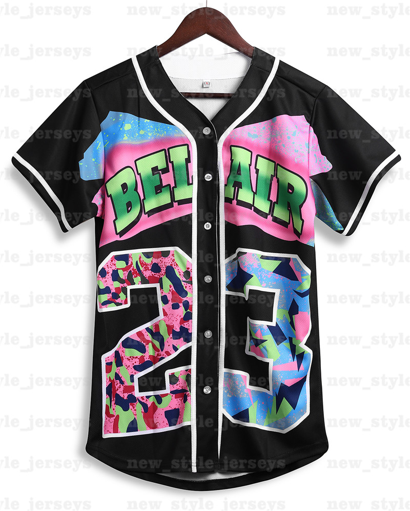 90s Bel Air Women 23 Baseball Jerseys Theme Party Hip Hop Fashion Black white stripe Shirts Baseball Jersey for Birthday Party, Club and Pub
90s Bel Air Women 23 Baseball Jerseys Theme Party Hip Hop Fashion Black white stripe Shirts Baseball Jersey for Birthday Party, Club and Pub
