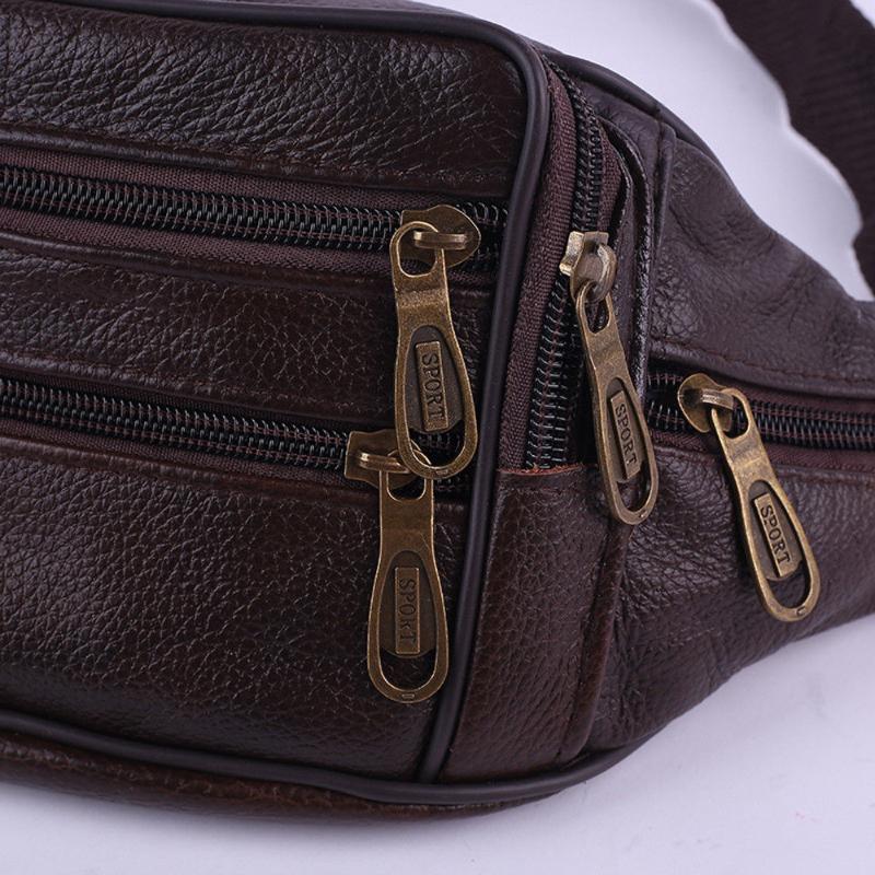 Fashion Men Vintage Leather Waist Bag Cell Phone Holder Belt Fanny Pack Purse Wallet Bags