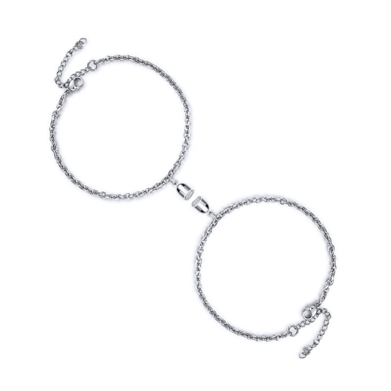 Link, Chain 50LE 2Pcs Stainless Steel Boyfriend Girlfriend Relationship Bracelet Love Magnetic Long Distance Kit Lover Jewelry
Link, Chain 50LE 2Pcs Stainless Steel Boyfriend Girlfriend Relationship Bracelet Love Magnetic Long Distance Kit Lover Jewelry