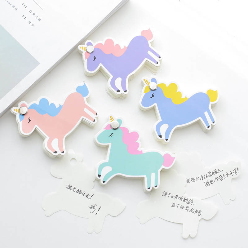 1Pcs Memo Pad Cactus /Unicorn Shape Student Stationery Office Accessories Sticky Notes Portable Bookmark School Supplies
