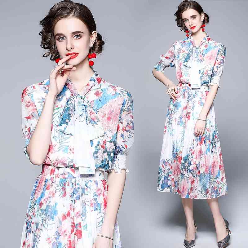 Banulin Summer Runway Designer Floral Party Dress Women Bow Neck Puff Sleeve Charming Flower Chiffon Beach Dresses 210603, Blue
Banulin Summer Runway Designer Floral Party Dress Women Bow Neck Puff Sleeve Charming Flower Chiffon Beach Dresses 210603, Blue