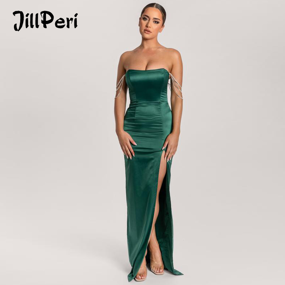 JillPeri Satin Diamante Off Shoulder Strapless Maxi Dress Solid Slit Floor Length Full Lined Sexy Corset Evening Dress Gown 210520, White
JillPeri Satin Diamante Off Shoulder Strapless Maxi Dress Solid Slit Floor Length Full Lined Sexy Corset Evening Dress Gown 210520, White