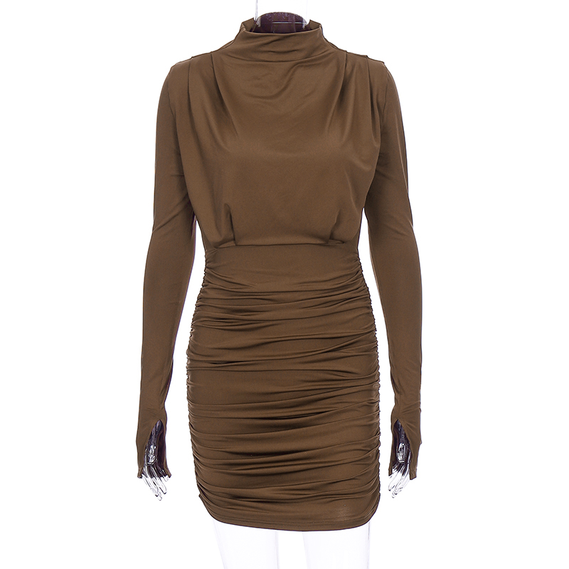 2021hugcitar 2021 long sleeve ruched pure mini dress autumn winter women streetwear party outfits clubwear, Black;gray
2021hugcitar 2021 long sleeve ruched pure mini dress autumn winter women streetwear party outfits clubwear, Black;gray