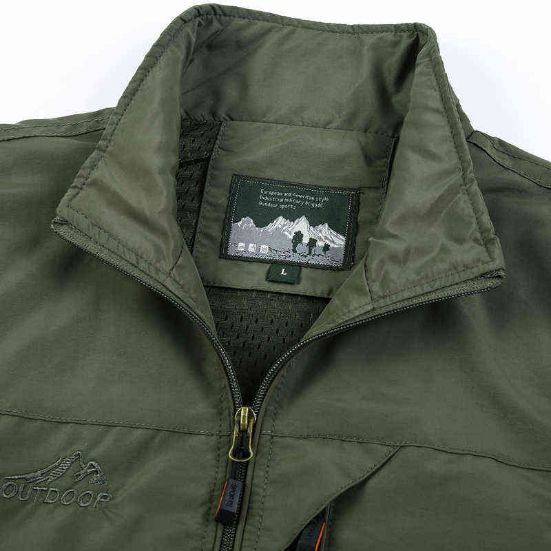Men's Fishing Vest Summer Quick Dry Outdoor Zip for Pography Sleeveless Jacket Sport Fishing Life Vest Men Hunting Travel 211111