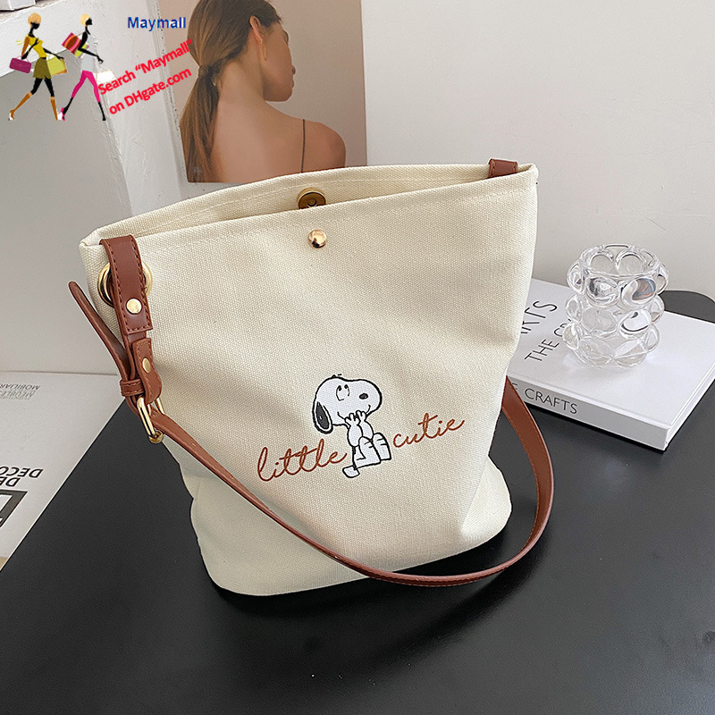 Ready Stock Women Canvas Bucket Bag Big Shoulder Bags Simple Fashion Cartoon Snoopy Designer Handbag Purse from Maymall, Beige
Ready Stock Women Canvas Bucket Bag Big Shoulder Bags Simple Fashion Cartoon Snoopy Designer Handbag Purse from Maymall, Beige