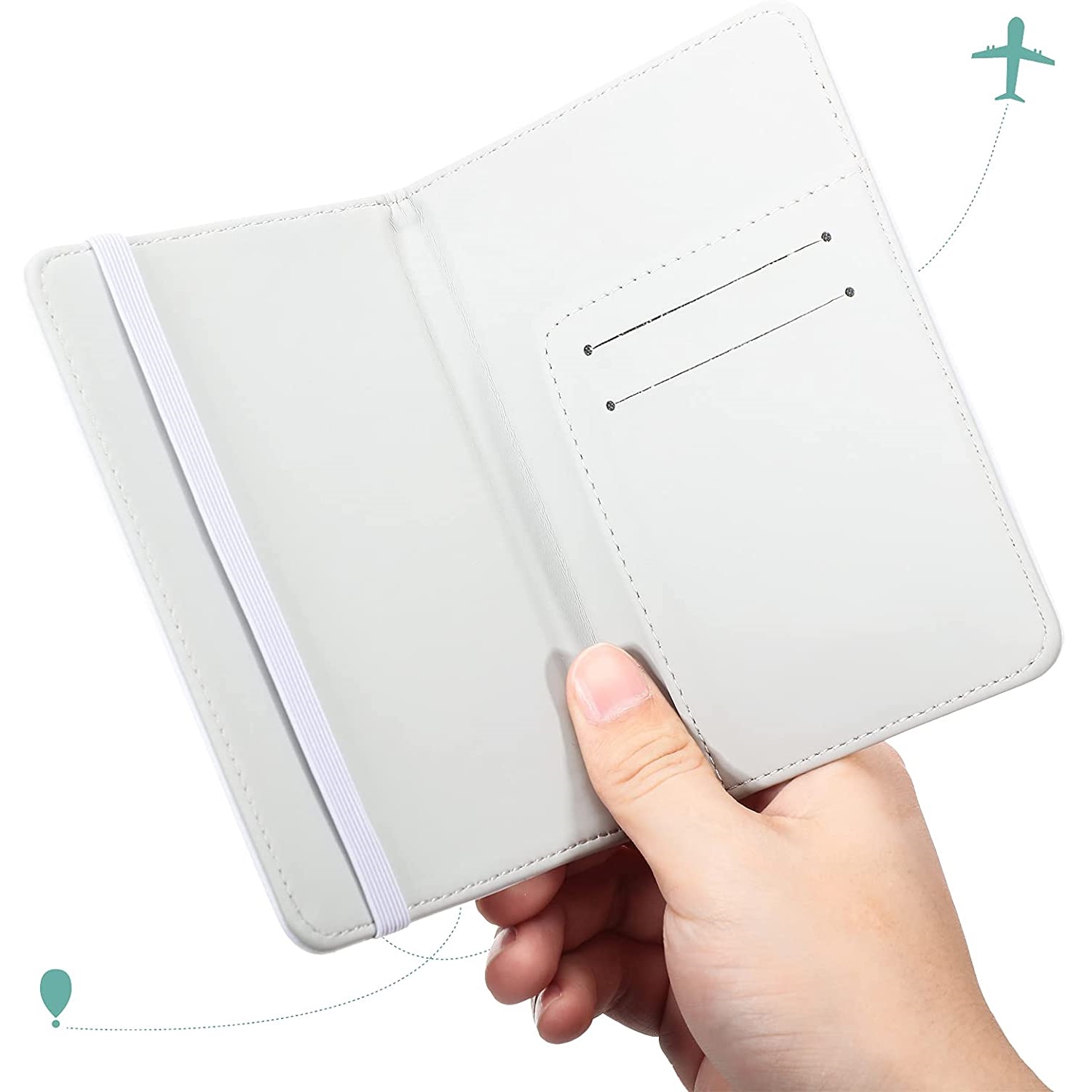 Sublimation Passport Holder blanks PU Leather Blank Thermal Transfer Business Cards clip Credit Card Boarding Passes wallet