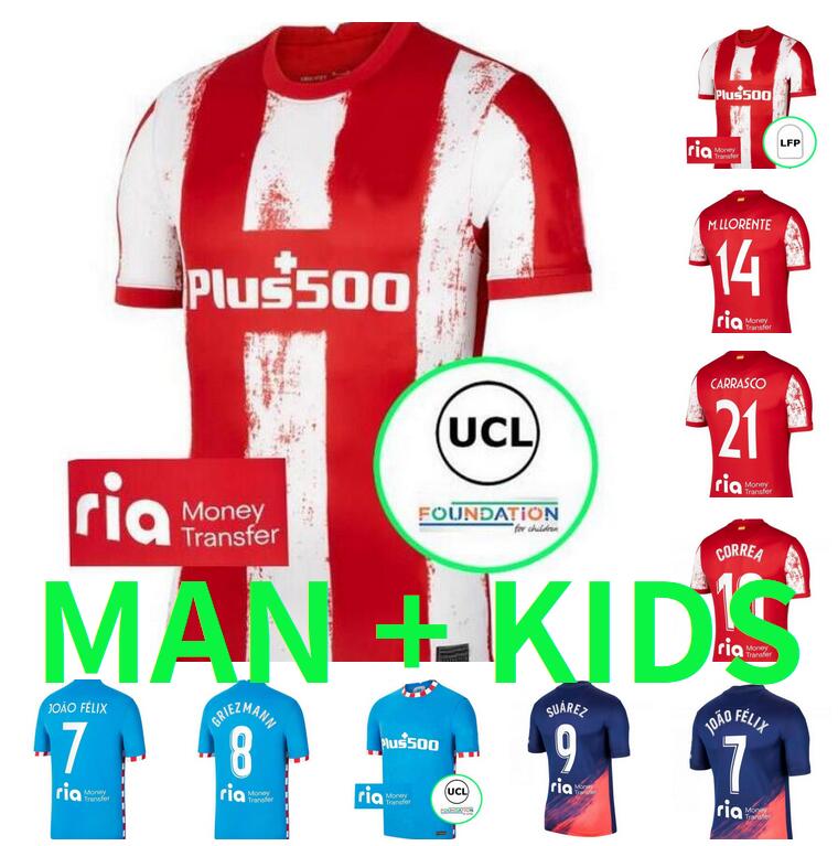 man kids kit 21 22 Atletico Soccer Jerseys Madrid JOAO FELIX SUAREZ 2021 2022 CARRASCO CORREA KOKE SAUL VITOLO camiseta de fútbol HERRERA Football Shirt
man kids kit 21 22 Atletico Soccer Jerseys Madrid JOAO FELIX SUAREZ 2021 2022 CARRASCO CORREA KOKE SAUL VITOLO camiseta de fútbol HERRERA Football Shirt