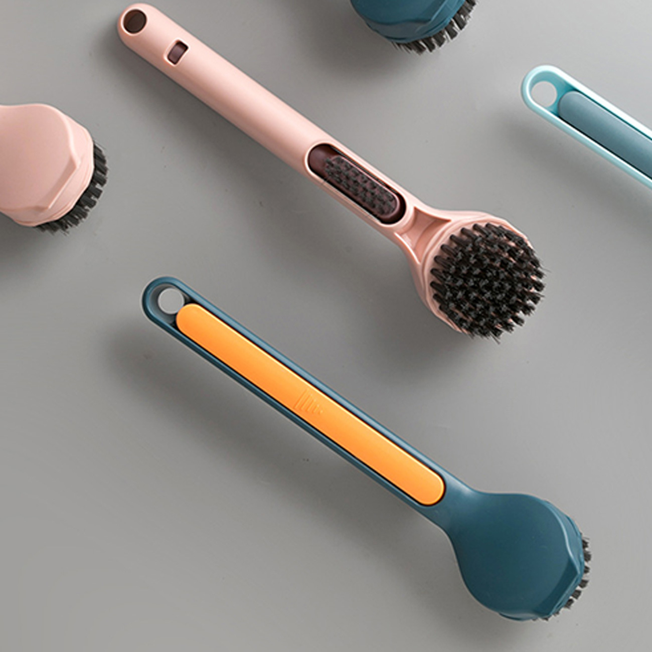 Non-greasy DishandPan Brushes Kitchen Scrub Brush Dish Brush with Sponge Cleaning Brush for Pans Pots Sink Tableware Kitchenware