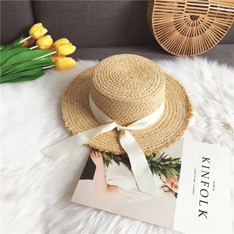 Luna&Dolphin Handmade Women Summer Sun Hat Beach Raffia Panama St Cap Big Brim Black White Bow Ribbon Temperament Flat UV Cutg, White ribbon
Luna&Dolphin Handmade Women Summer Sun Hat Beach Raffia Panama St Cap Big Brim Black White Bow Ribbon Temperament Flat UV Cutg, White ribbon