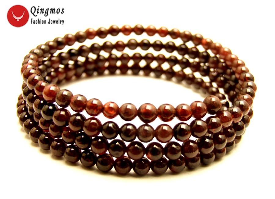 Beaded, Strands Qingmos Trendy Natural Brown 4-5mm Garnet Bracelets For Women With Round Steel Wire Wrap Bracelet Fine Jewelry 28'' Br436, Black
Beaded, Strands Qingmos Trendy Natural Brown 4-5mm Garnet Bracelets For Women With Round Steel Wire Wrap Bracelet Fine Jewelry 28'' Br436, Black