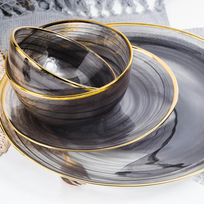 Dishes & Plates Phnom Penh Glass Dish Set Creative Cloud Tableware Fruit Salad Bowl Steak Plate Western Pad
Dishes & Plates Phnom Penh Glass Dish Set Creative Cloud Tableware Fruit Salad Bowl Steak Plate Western Pad