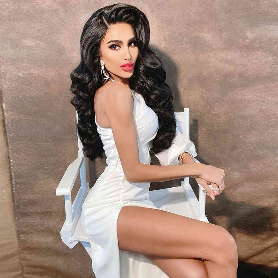 Free Women's Club Party Sexy Long Dress Vestidos One Shoulder Lantern Sleeve White Bodycon Split Dresses 210524