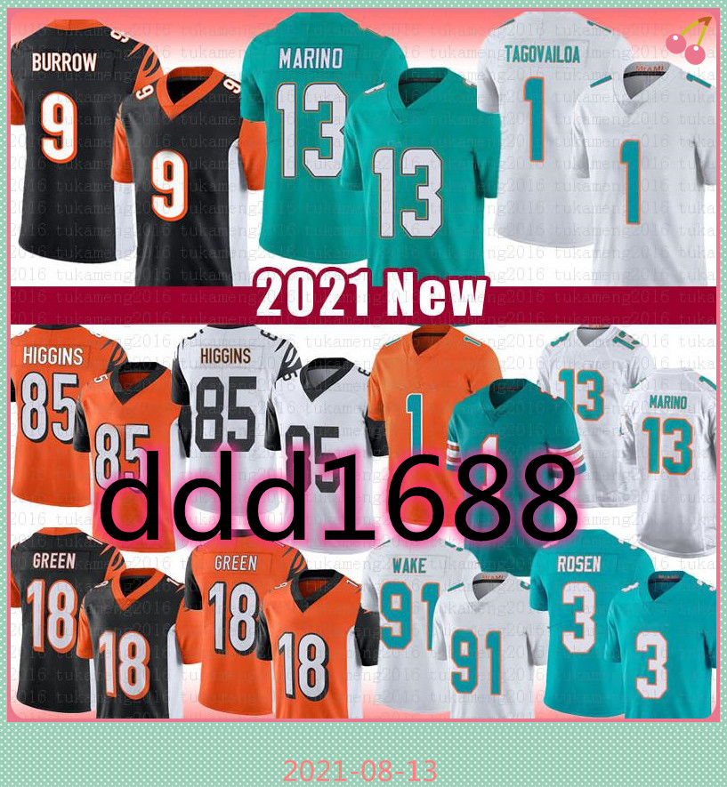 13 Dan Marino 9 Joe Burrow football Jersey Tua Tagovailoa 18 A.J. Green 85 Tee Higgins 91 Cameron Wake 3 Josh Rosen jerseys
13 Dan Marino 9 Joe Burrow football Jersey Tua Tagovailoa 18 A.J. Green 85 Tee Higgins 91 Cameron Wake 3 Josh Rosen jerseys