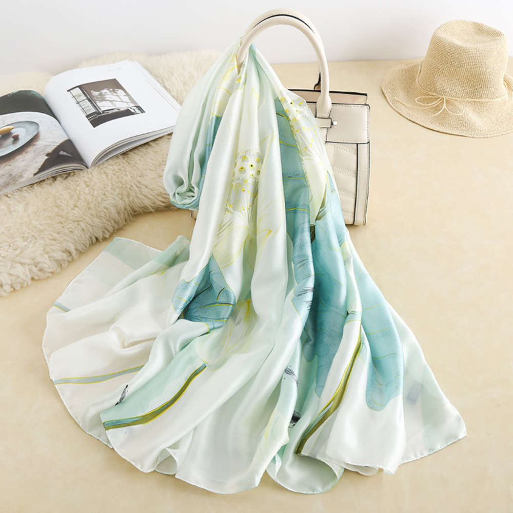 High quality designerSilk new Korean plain imitation spring and summer long scarf female lotus decorative sunscreen printing elegant lady sand
High quality designerSilk new Korean plain imitation spring and summer long scarf female lotus decorative sunscreen printing elegant lady sand