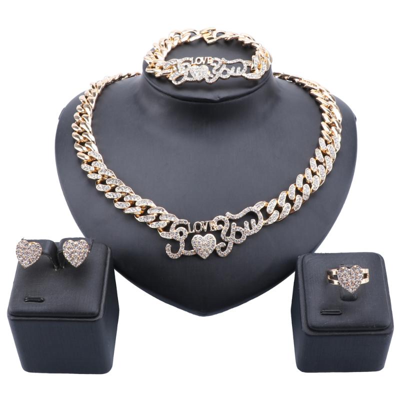 Earrings & Necklace Elegant Crystal Heart Love You Bracelet Ring Bridal Wedding Party Costume Jewelry Sets For Brides Women, Silver
Earrings & Necklace Elegant Crystal Heart Love You Bracelet Ring Bridal Wedding Party Costume Jewelry Sets For Brides Women, Silver