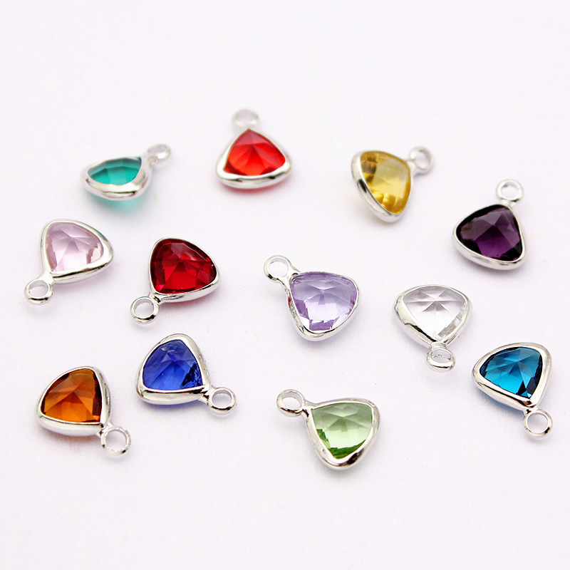 DLY Jewelry Necklace Making Birthstone Hanging Charms Colorful Triangle Crystal Glass Charm for Wholesale 10pcs/Bag
DLY Jewelry Necklace Making Birthstone Hanging Charms Colorful Triangle Crystal Glass Charm for Wholesale 10pcs/Bag