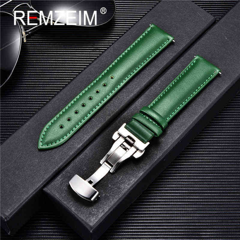 18mm 20mm 22mm 24mm Watch Band Genuine Cow Leather Watch Strap With Butterfly Buckle Bracelet Green Red Blue White Watchband H1123
18mm 20mm 22mm 24mm Watch Band Genuine Cow Leather Watch Strap With Butterfly Buckle Bracelet Green Red Blue White Watchband H1123