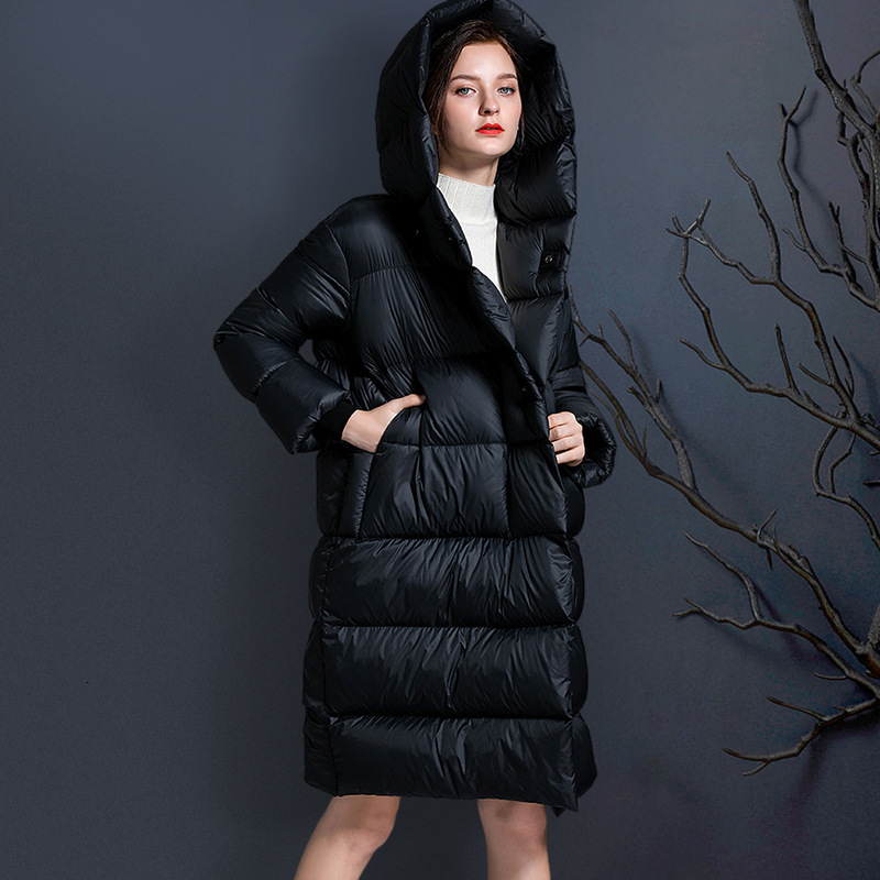 down jacket women's 2021 thickened 90 white duck medium and long over the knee, Black
down jacket women's 2021 thickened 90 white duck medium and long over the knee, Black