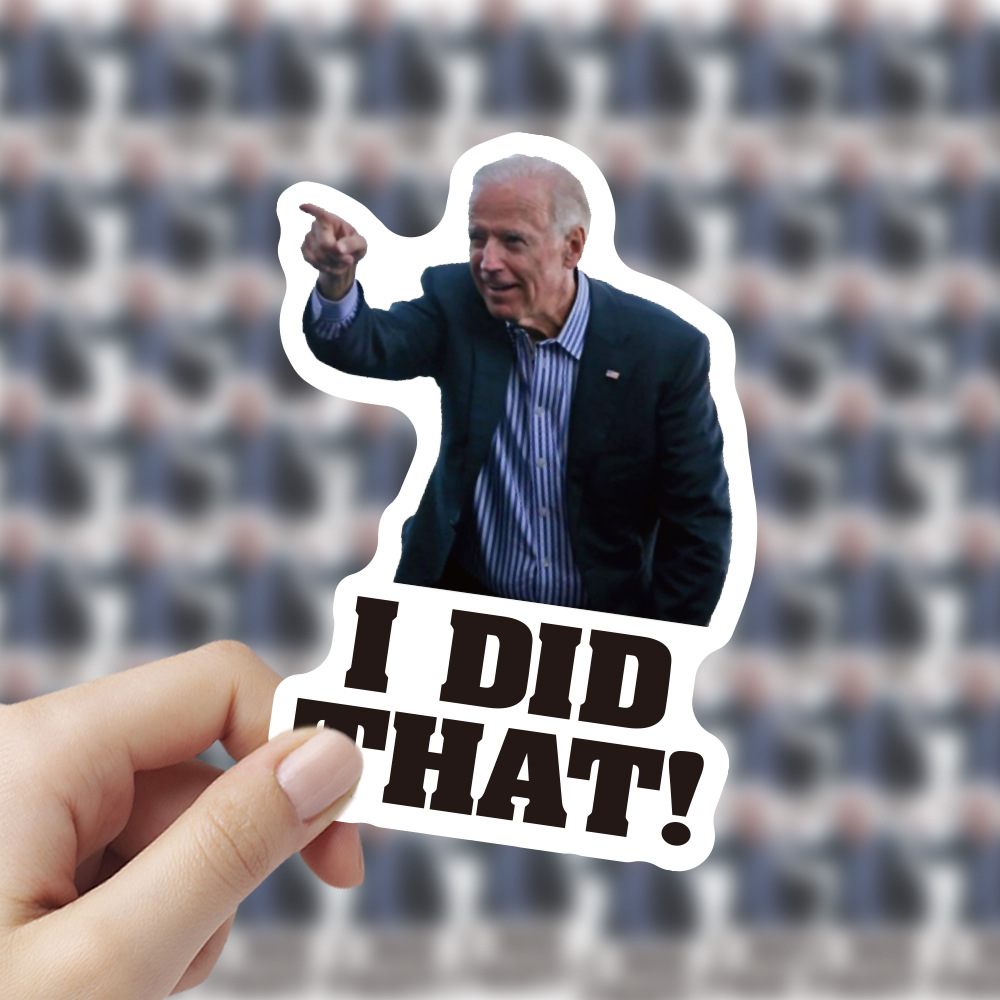 I DID THAT! 50Pcs Hotsale USA President Biden Stickers Non-random For Car Bike Luggage Sticker Laptop Skateboard Motor Water Bottle Snowboard wall Decals Kids Gifts, Multi-color
I DID THAT! 50Pcs Hotsale USA President Biden Stickers Non-random For Car Bike Luggage Sticker Laptop Skateboard Motor Water Bottle Snowboard wall Decals Kids Gifts, Multi-color