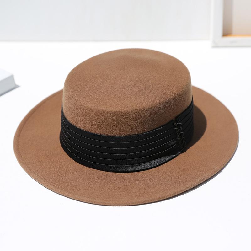 Wide Brim Hats 2021 Women's Wholesale Neutral Fashion Top Hat Autumn Men's Handsome Flat Commuting Monochrome Wool Felt, Black
Wide Brim Hats 2021 Women's Wholesale Neutral Fashion Top Hat Autumn Men's Handsome Flat Commuting Monochrome Wool Felt, Black