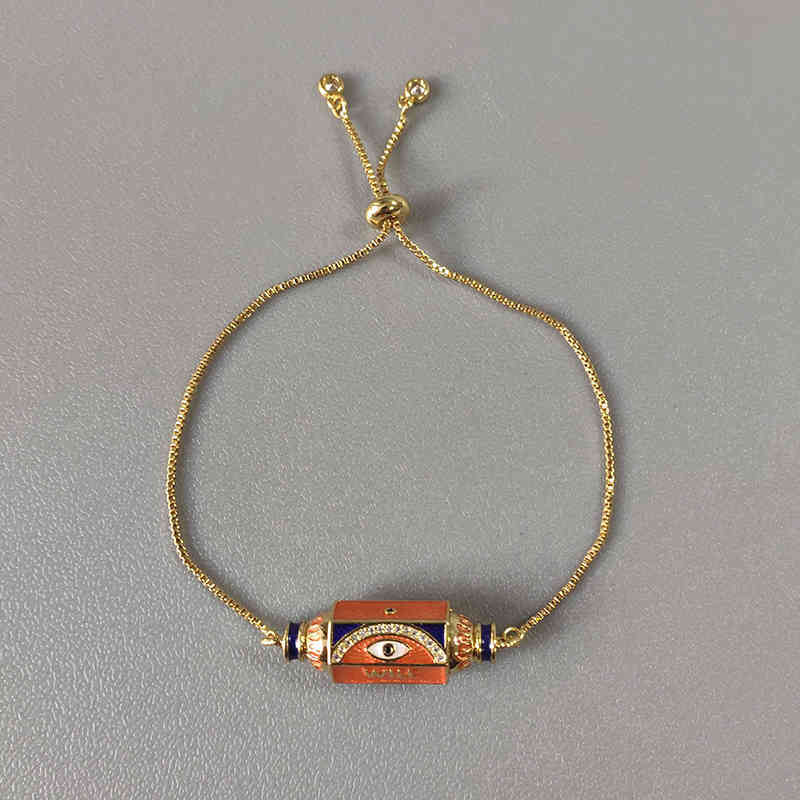 Adjustable stainless steel bracelet, creative beads, evil eye medal, bracelet pendant, gold, snake chain jewelry, 2021
Adjustable stainless steel bracelet, creative beads, evil eye medal, bracelet pendant, gold, snake chain jewelry, 2021