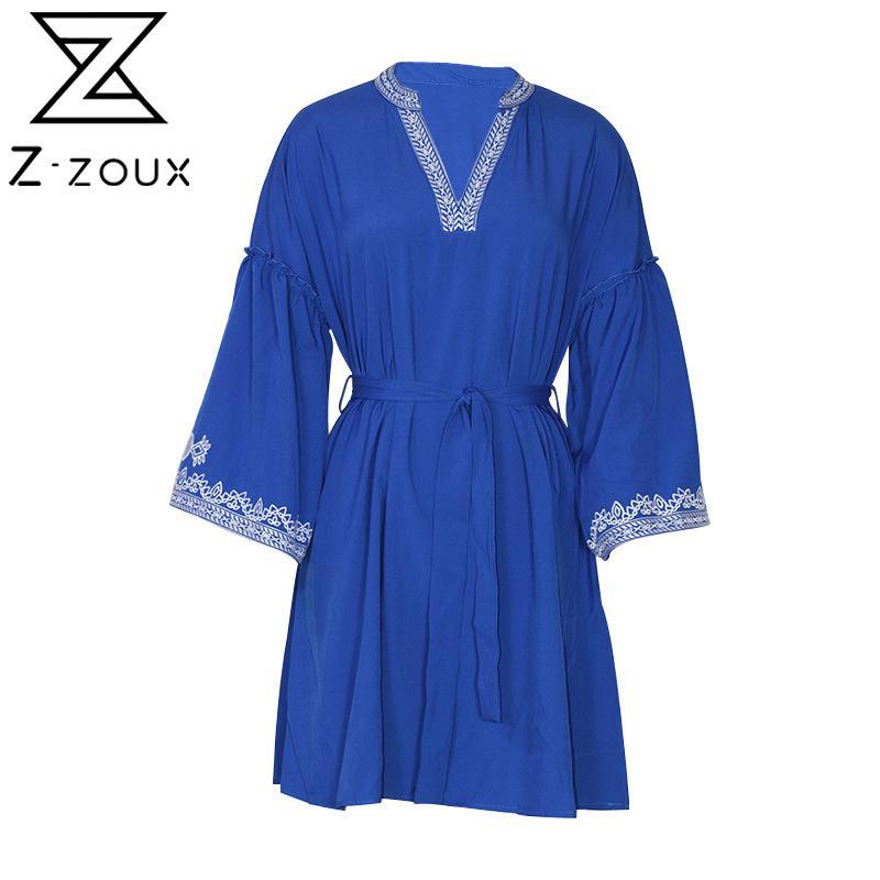 Women Dress Lantern Sleeve V-neck Printing es Red Blue Plus Size Sexy Vintage Summer Fashion 210513