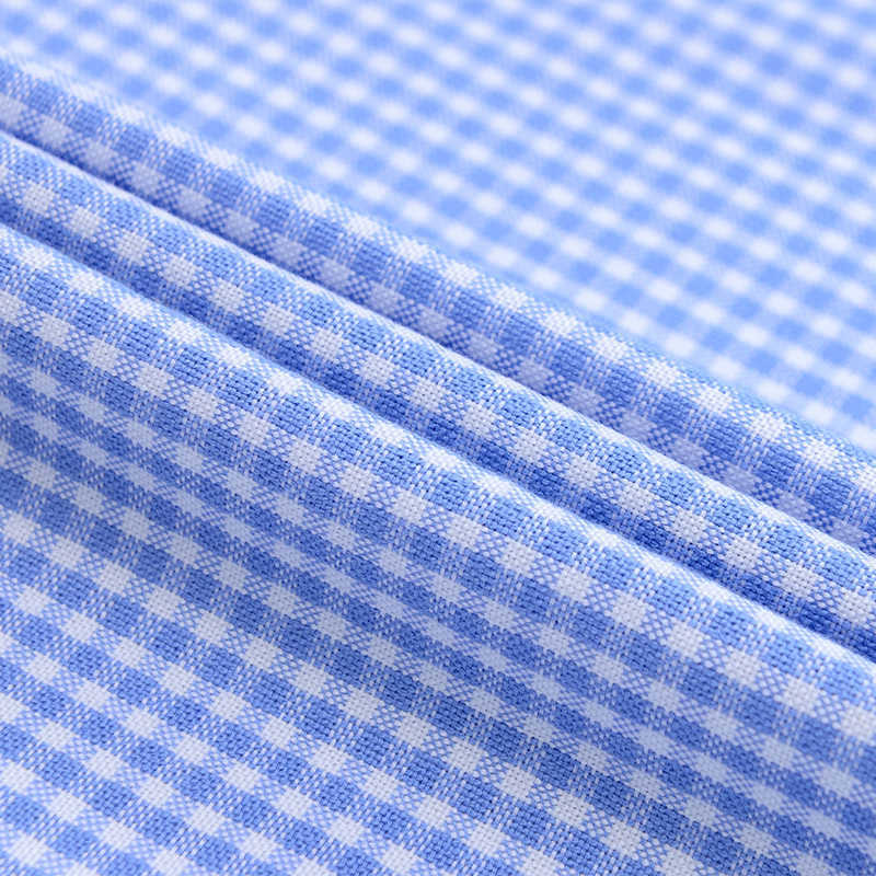 Checkered Men's Long Sleeved Plaid Shirts Casual 100% Cotton Business Mens Work Shirt Autumn Regular Fit Button Collar Man 210628