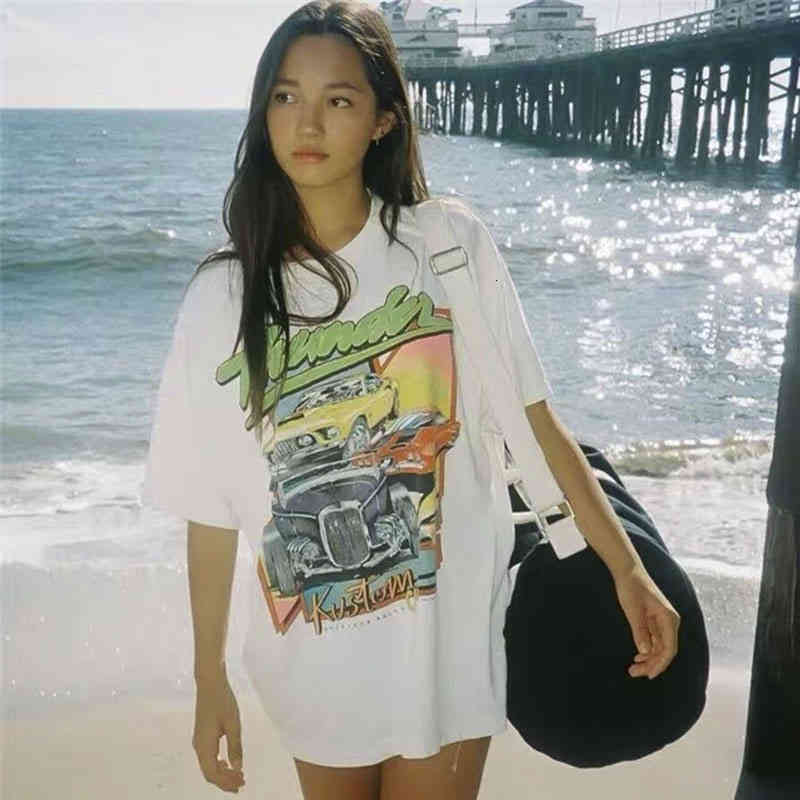 Women' T-Shirt BM style American T-shirt women' full body printed cotton loose short sleeve Inst shirt fashion street bottom Shirt Top VS4U, White
Women' T-Shirt BM style American T-shirt women' full body printed cotton loose short sleeve Inst shirt fashion street bottom Shirt Top VS4U, White