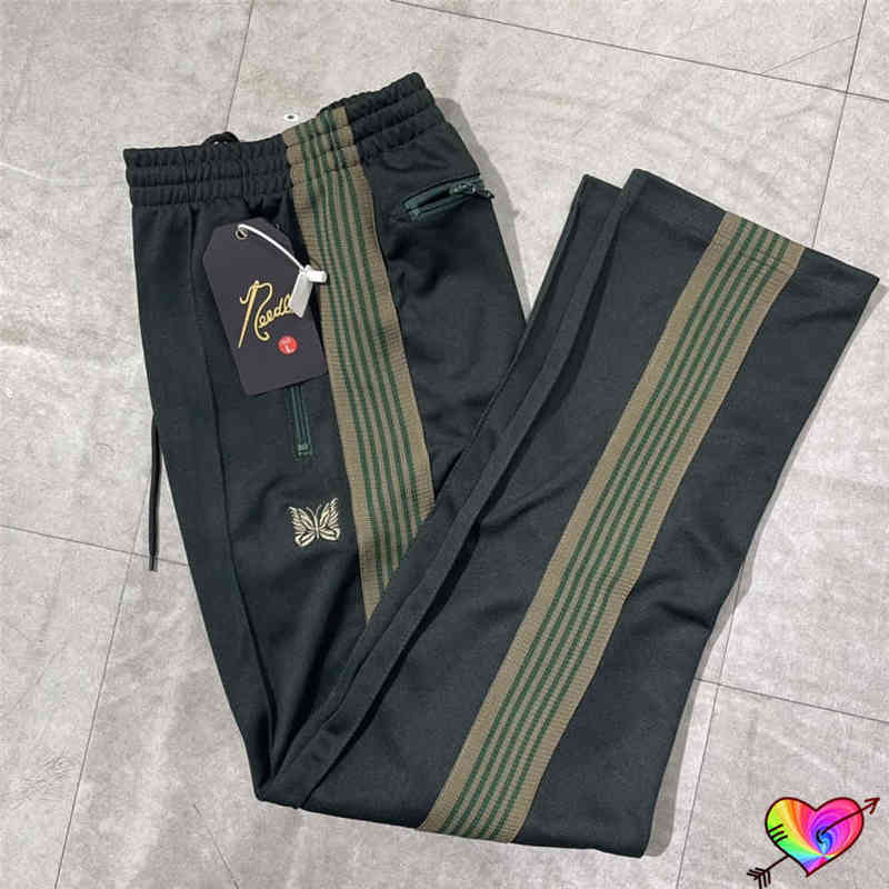 Blackish Green AWGE Needles Pants Men Women 1:1 Quality Embroidered Butterfly Needles Track Pants Classic Stripe Trousers G1217, Gray
Blackish Green AWGE Needles Pants Men Women 1:1 Quality Embroidered Butterfly Needles Track Pants Classic Stripe Trousers G1217, Gray