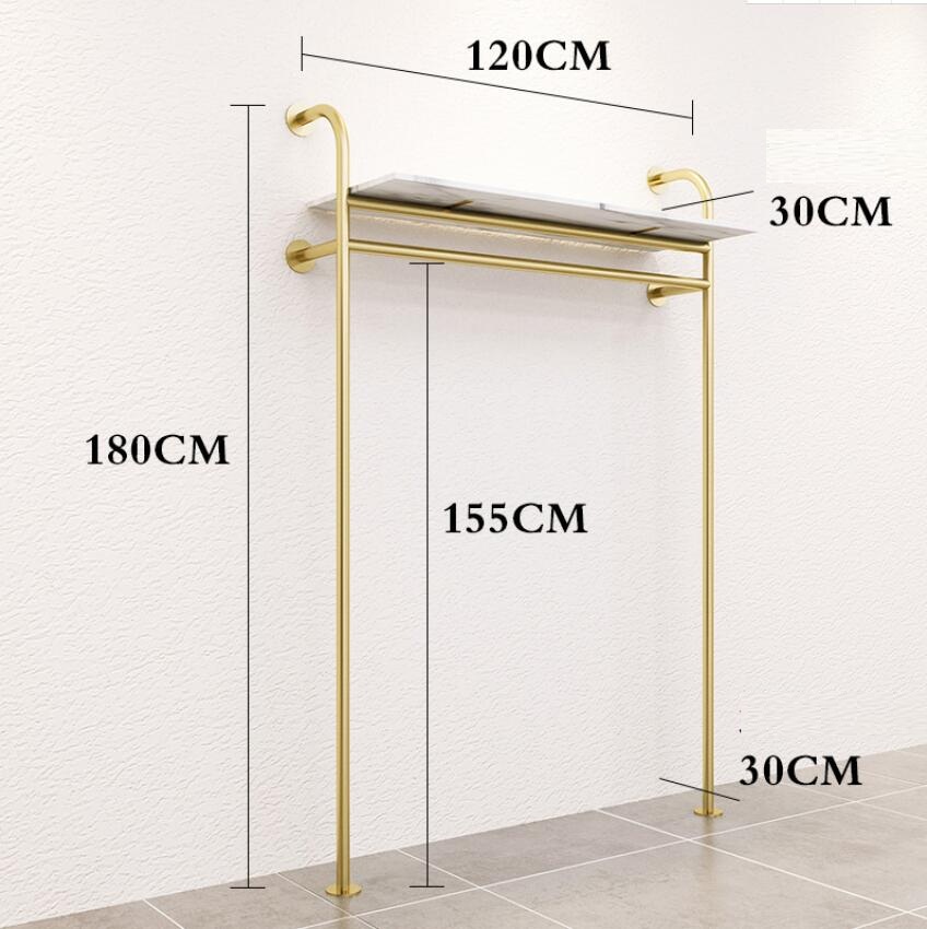 Wall clothing store display rack Commercial Furniture wallhanging women's cloth racks children's clothes shop hanger
