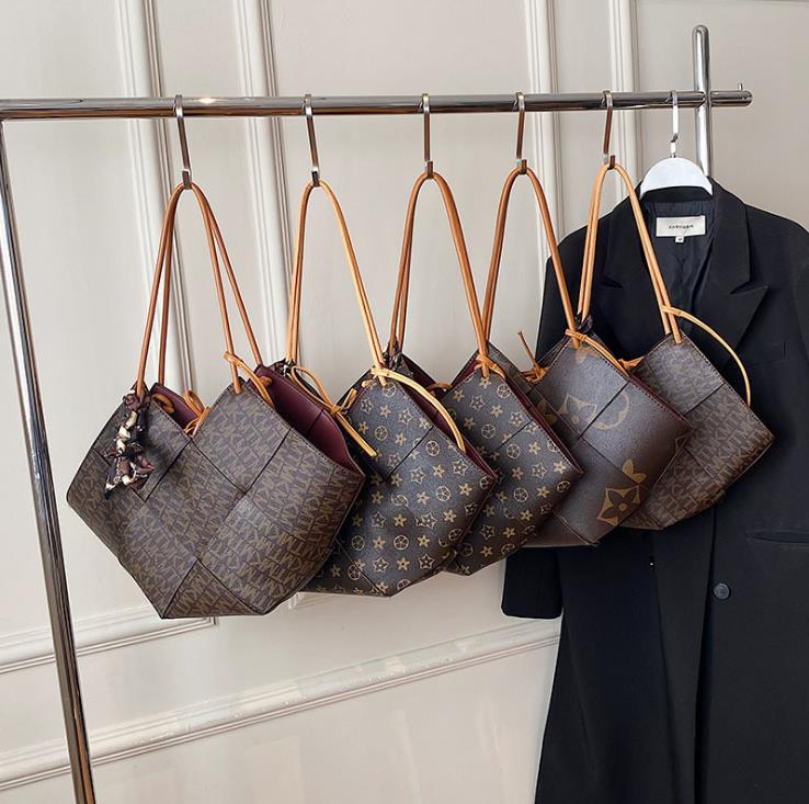 Women's Bag Large Capacity Fashion Printing Woven Shopping Bags, As pic