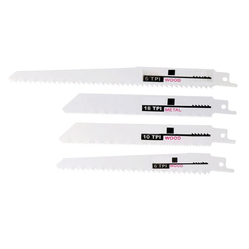 4pcs Reciprocating Saw Blade Set High Carbon Steel Saber Saw For Wood Metal Cutting Power Tools Accessories Woodworking Tools