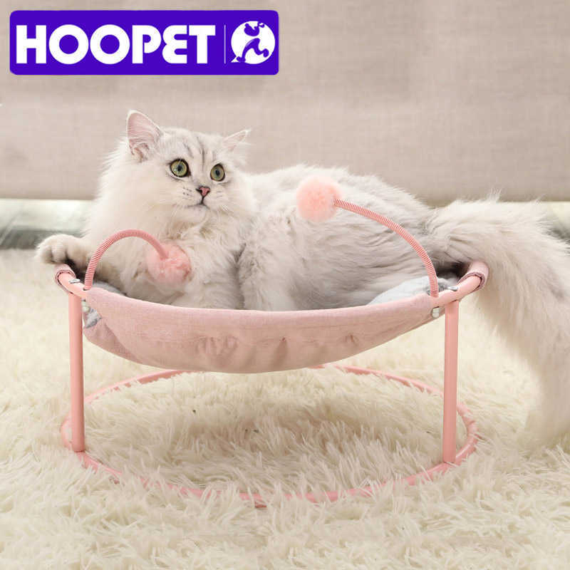HOOPET Pet Hammock Cats Beds Indoor Cat House Mat for Warm Small Dogs Bed Kitten Window Lounger Cute Sleeping Mats 210713
