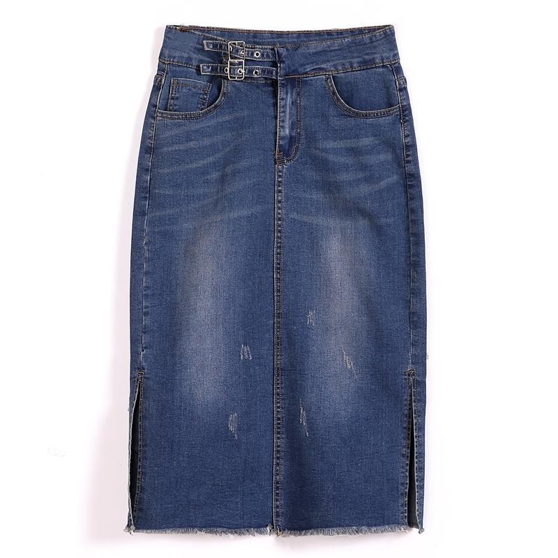 Skirts 2021 Women's Spring Summer Add Fertilizer To Increase Denim Skirt In The Long Large Size A Word, Blue
Skirts 2021 Women's Spring Summer Add Fertilizer To Increase Denim Skirt In The Long Large Size A Word, Blue