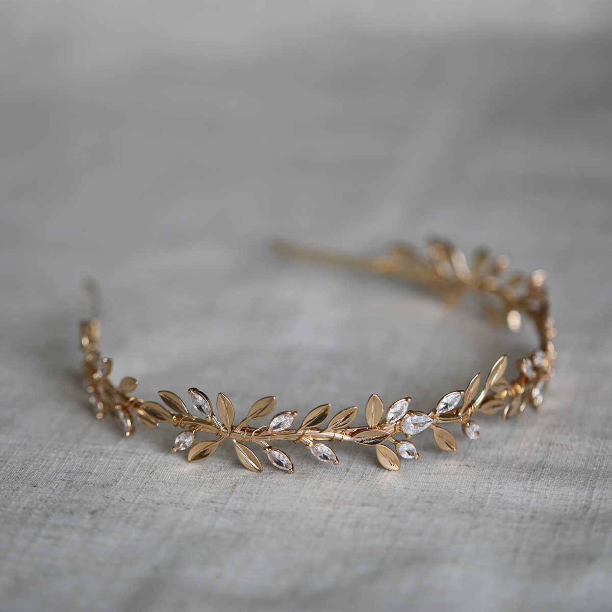 Vintage Freshwater Pearls Gold Leaf Opal Wedding Hair Band Headband Tiara Bridal Headpiece Accessories Women Jewelry 210707