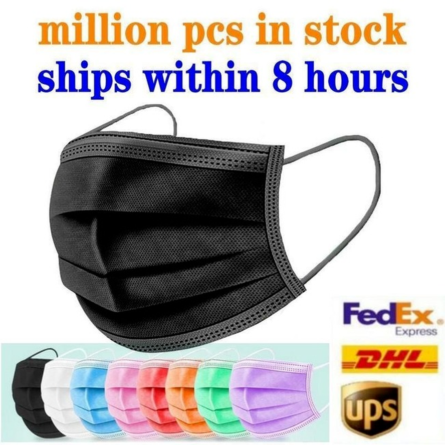 STOCK Fast ship Colorful Disposable Face Masks with Elastic Ear Loop 3 Ply Breathable for Blocking Dust Air Anti-Pollution Masks, Black
STOCK Fast ship Colorful Disposable Face Masks with Elastic Ear Loop 3 Ply Breathable for Blocking Dust Air Anti-Pollution Masks, Black