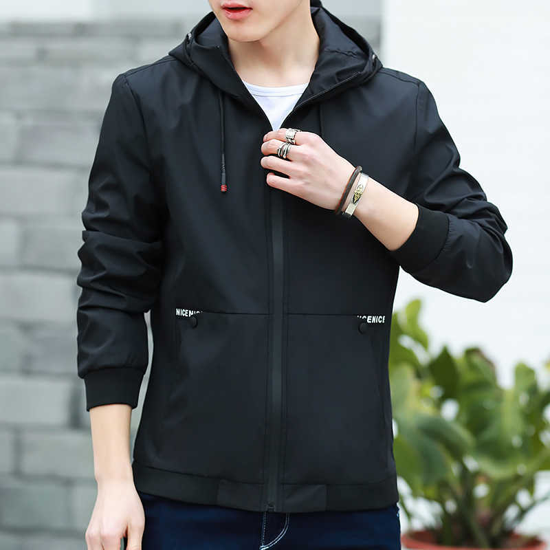 MANTLCONX Men's Windbreaker Jackets Hooded Casual Coat Spring Autumn Jacket Men Zipper Jacket Coat Outwear Male 7XL 8XL 210818