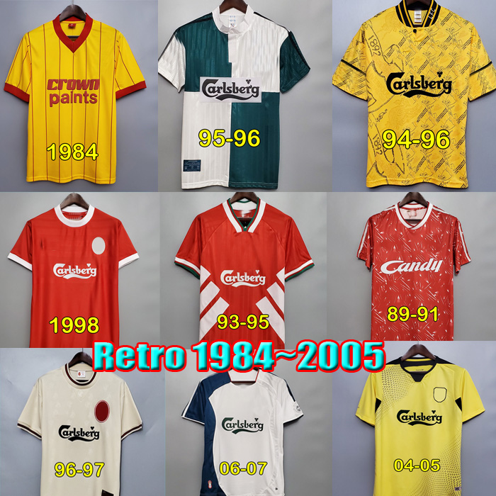 

Retro soccer jersey 00 01 04 05 81 84 85 86 89 93 94 96 95 97 98 Rush Torres Kuyt Fowler JOHN BARNES ERP OOL classic vintage Men kits football shirt Uniforms, 1984 home