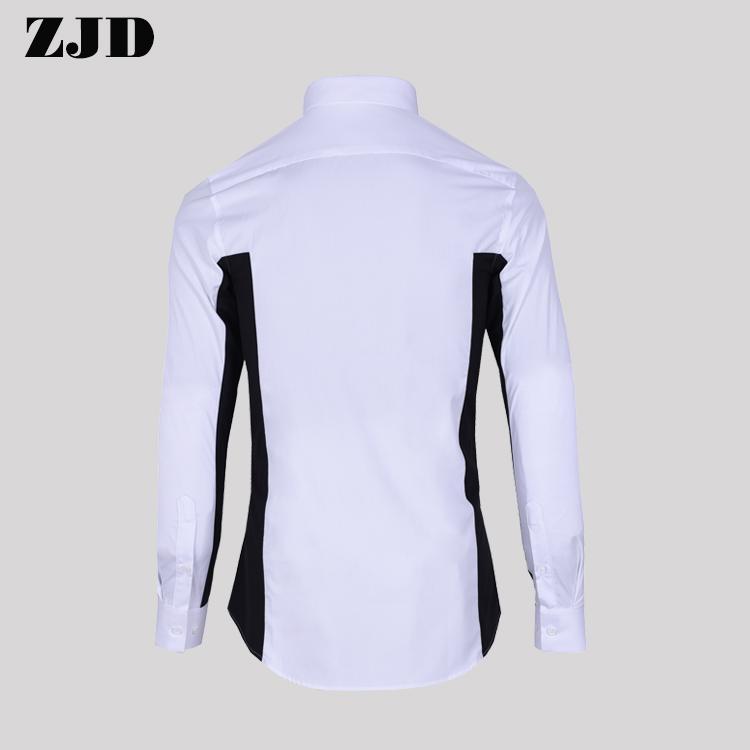S-6XL 2021 Men's Clothing Hair Stylist GD Fashion Black-and-white Stitched Shirts Shirt Coat Plus Size Costumes Casual