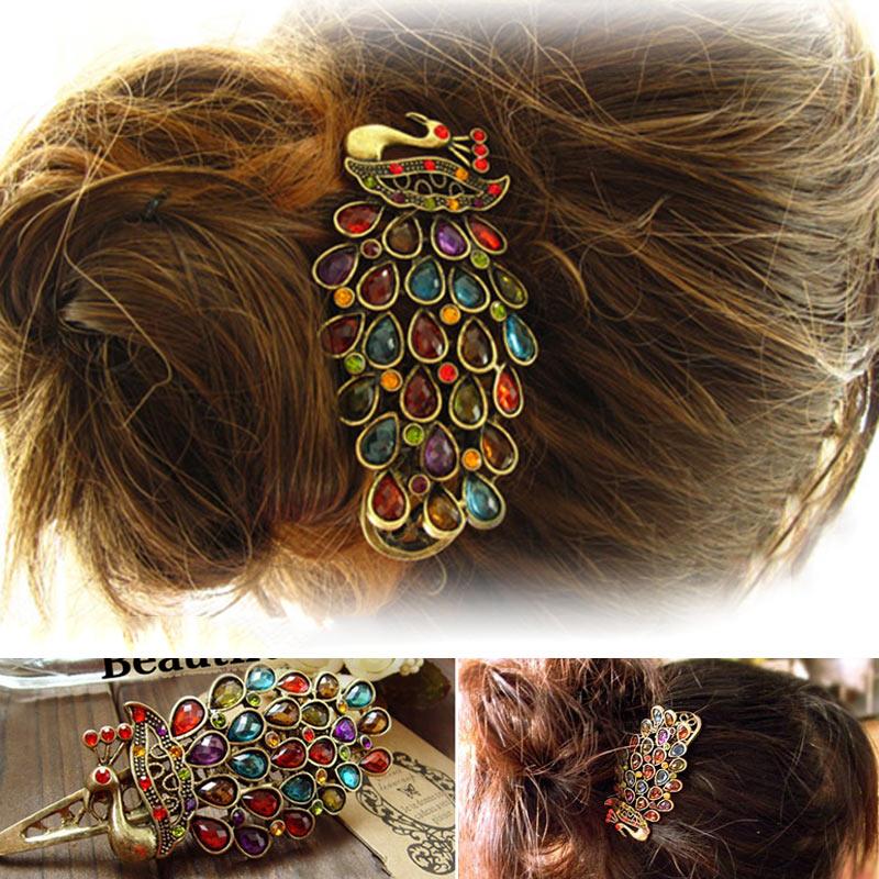 Hair Clips & Barrettes 9CM High Elegant Vintage Temperament Gorgeous Alloy Rhinestone Peacock Hairpin Clip LXH, Golden;silver
Hair Clips & Barrettes 9CM High Elegant Vintage Temperament Gorgeous Alloy Rhinestone Peacock Hairpin Clip LXH, Golden;silver