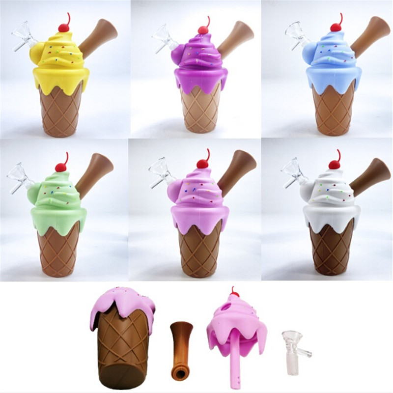 2021 Newest Smoking Pipes Ice cream cone silicone water bag percolator bubbler hookah shisha with thick glass DHL
2021 Newest Smoking Pipes Ice cream cone silicone water bag percolator bubbler hookah shisha with thick glass DHL